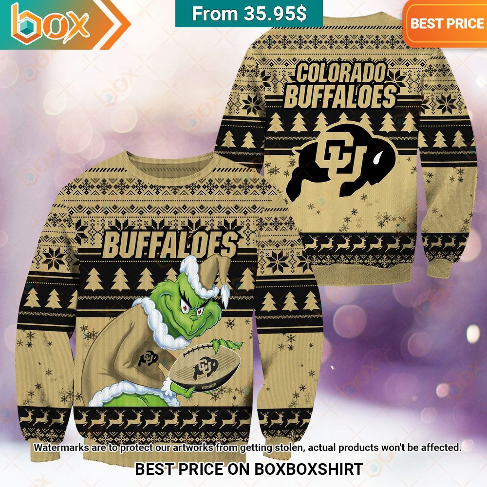 Colorado Buffaloes Grinch Christmas Sweater Trending picture dear