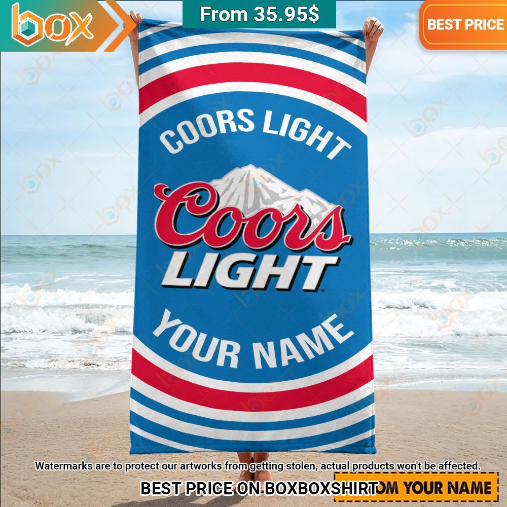 Coors Light Custom Beach Towel You look lazy