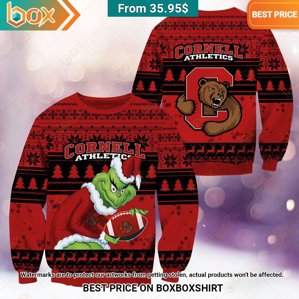 Cornell Big Red Grinch Christmas Sweater Gang of rockstars