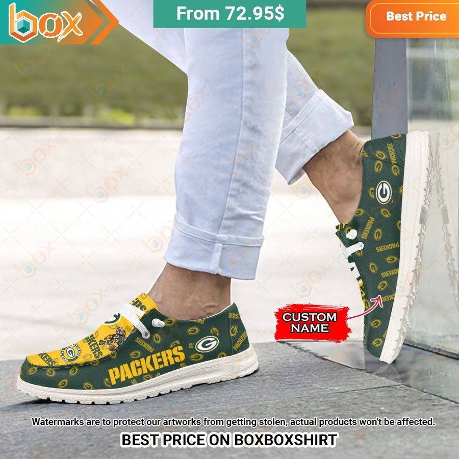 Custom Green Bay Packers Hey Dude Shoes Two little brothers rocking together