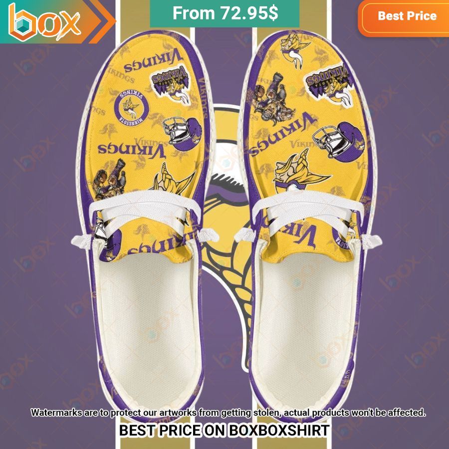 Custom Minnesota Vikings Hey Dude Shoes Wow! What a picture you click