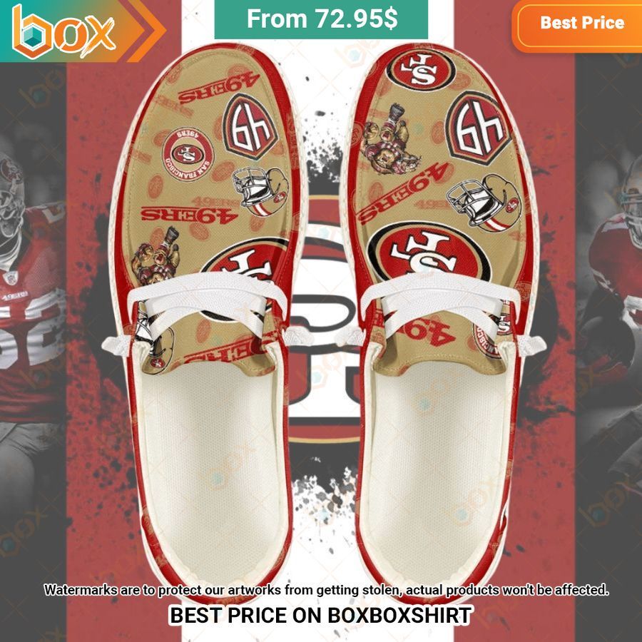 Custom San Francisco 49ers Hey Dude Shoes Natural and awesome