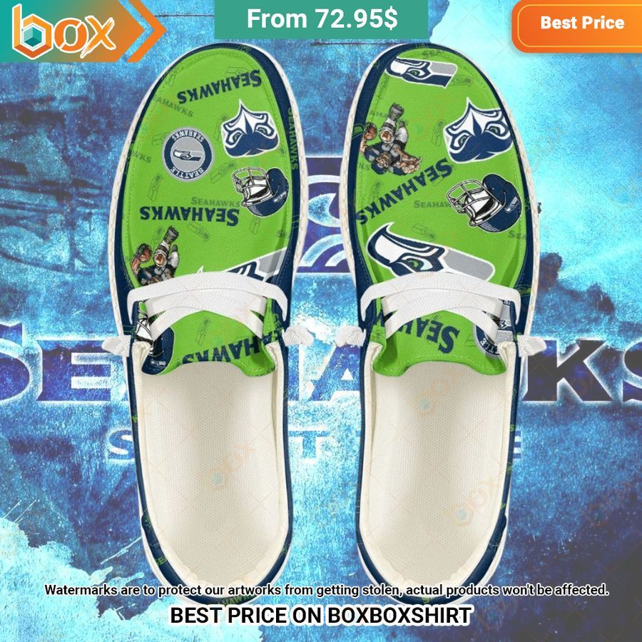 Custom Seattle Seahawks Hey Dude Shoes Natural and awesome