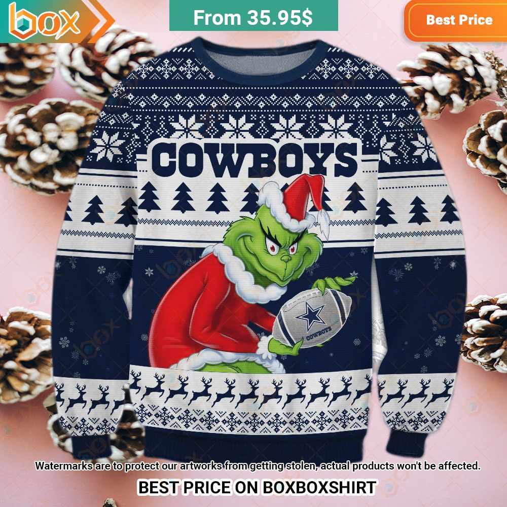 Dallas Cowboys Grinch Sweater Elegant and sober Pic