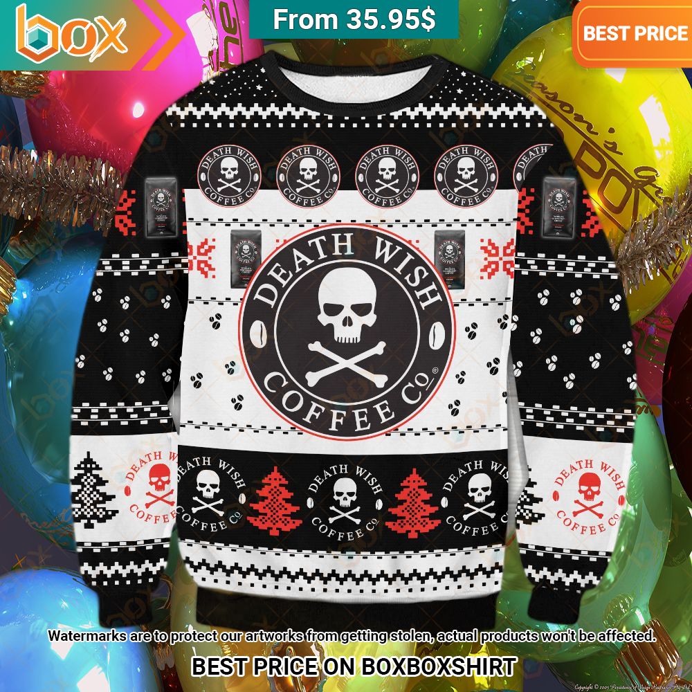 Death Wish Coffee Christmas Sweater This is awesome and unique