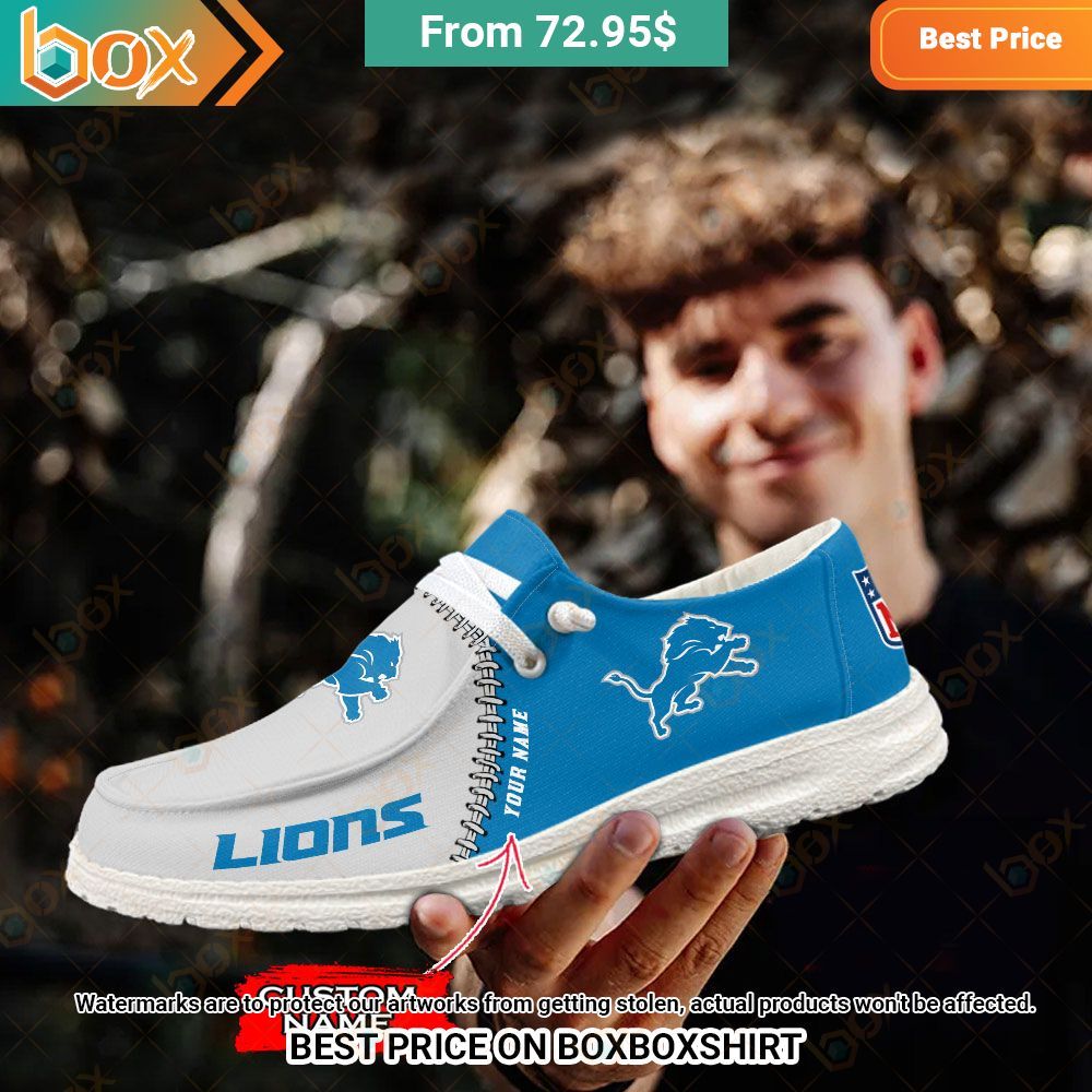Detroit Lions Custom Hey Dude Shoes You look beautiful forever