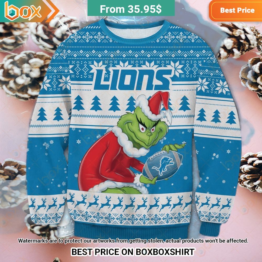 Detroit Lions Grinch Sweater Best click of yours