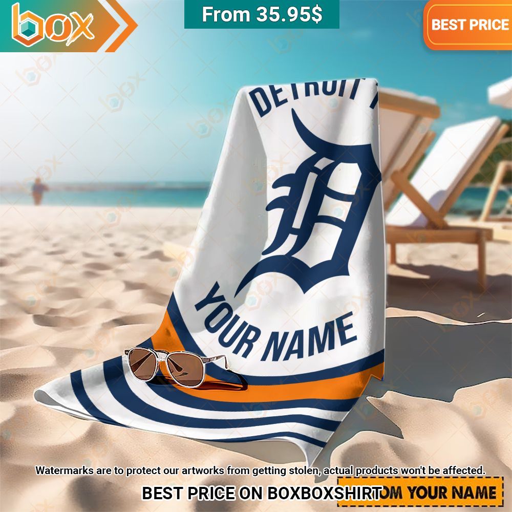 Detroit Tigers Custom Beach Towel I am in love with your dress