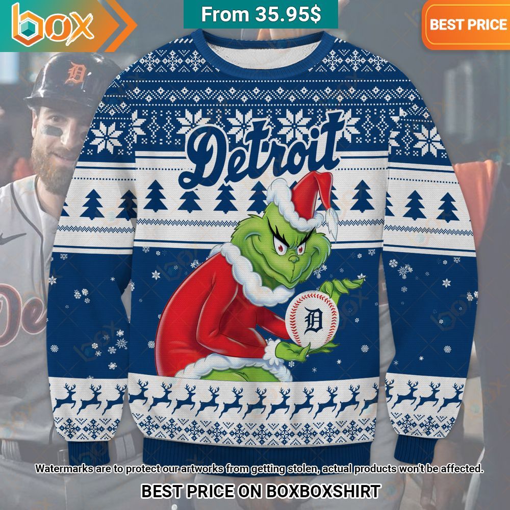 Detroit Tigers Grinch Christmas Sweater Nice place and nice picture