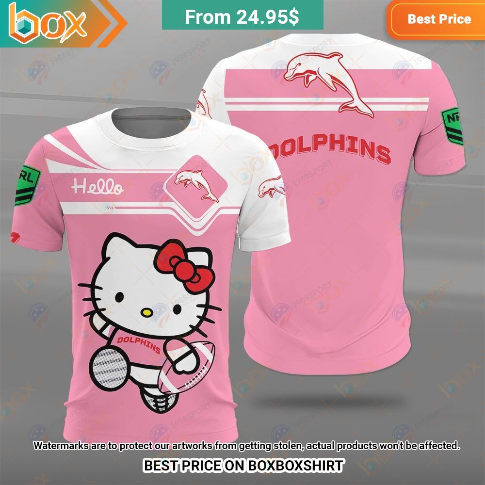 Dolphins Hello Kitty NRL Shirt You look different and cute
