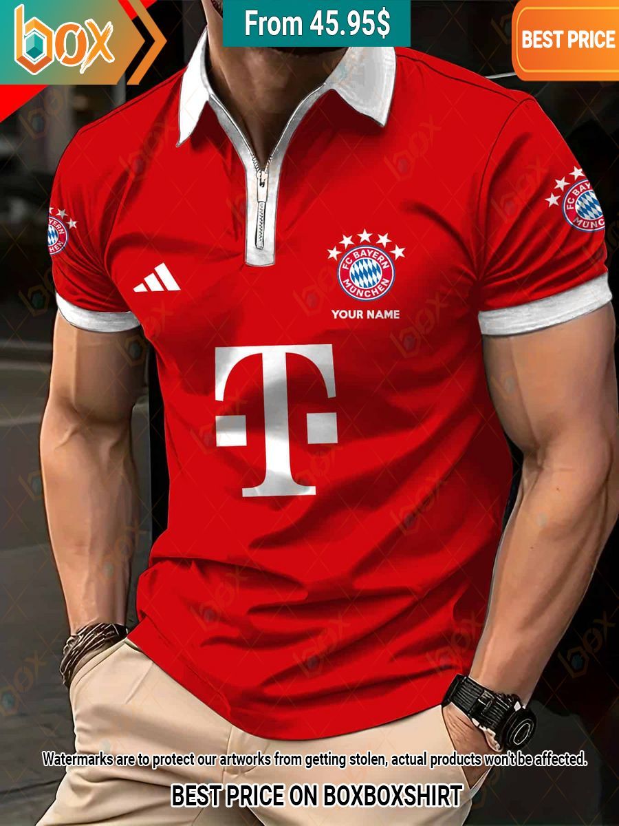 FC Bayern Munich Custom Zip Polo Hey! Your profile picture is awesome