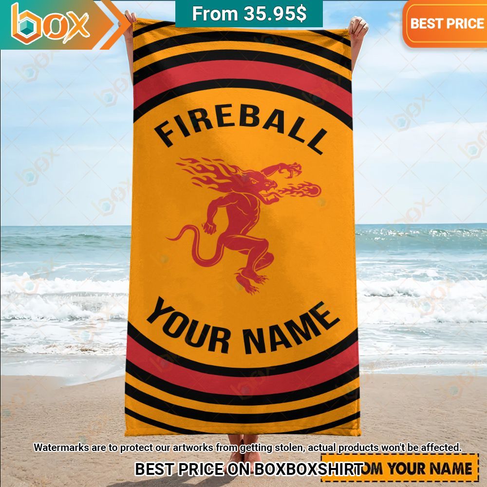 Fireball Ball Custom Beach Towel You look insane in the picture, dare I say