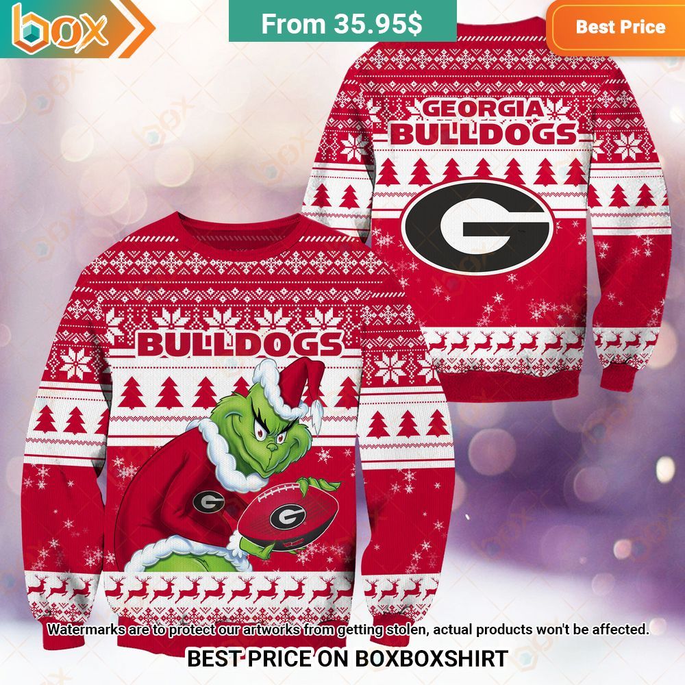 Georgia Bulldogs NCAA Grinch Sweater You look elegant man