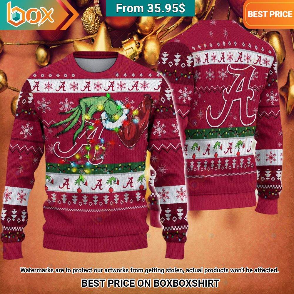 Grinch Alabama Crimson Tide Christmas Sweater You guys complement each other