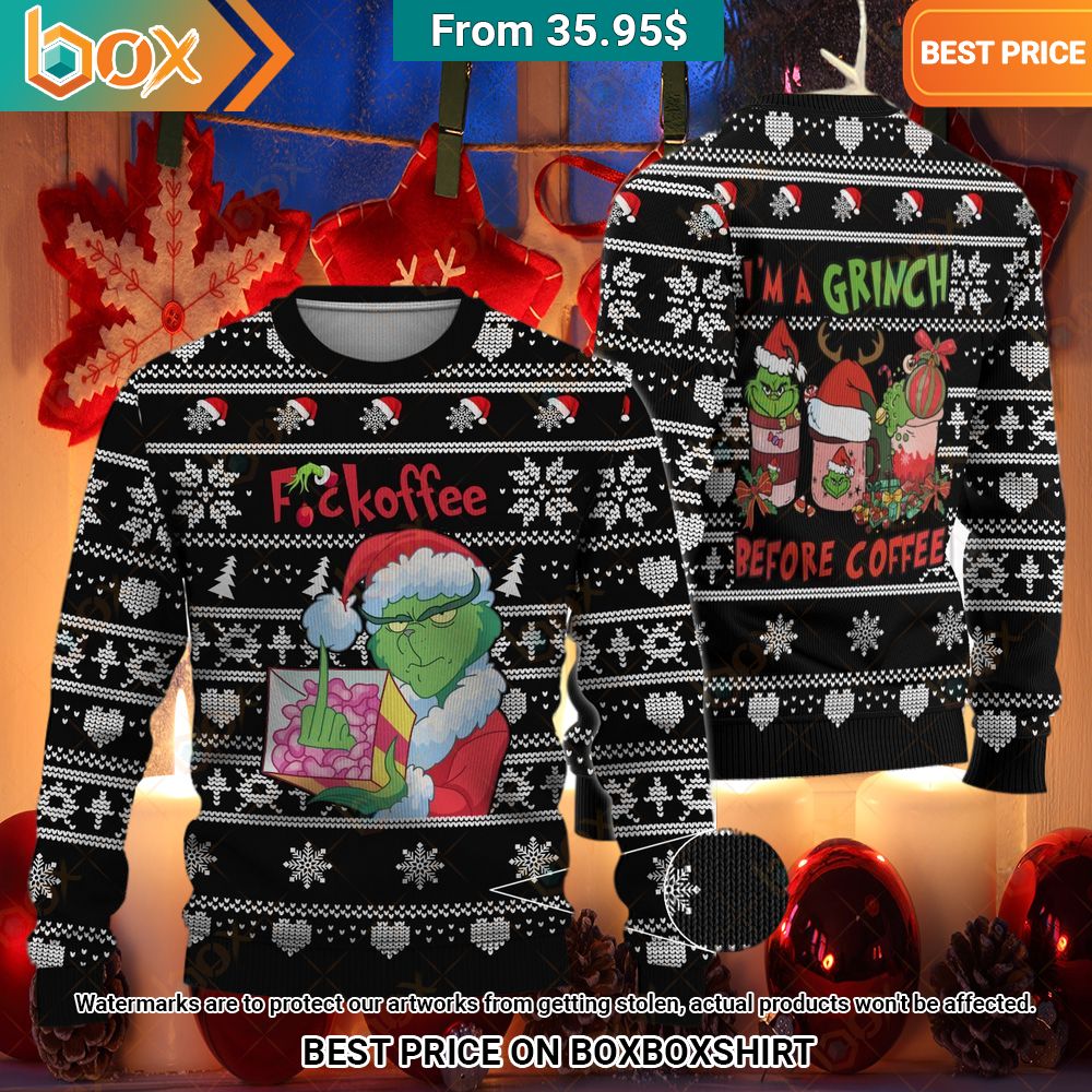Grinch Fuckoffee Christmas Sweater Great, I liked it