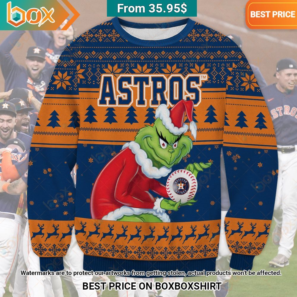 Houston Astros Grinch Christmas Sweater Sizzling