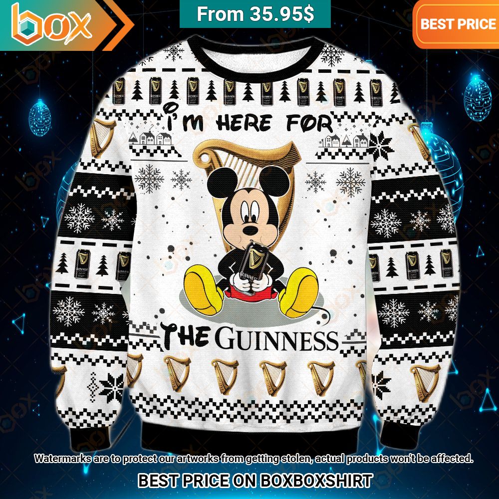 I'm Here For The Guinness Mickey Mouse Sweater Cutting dash