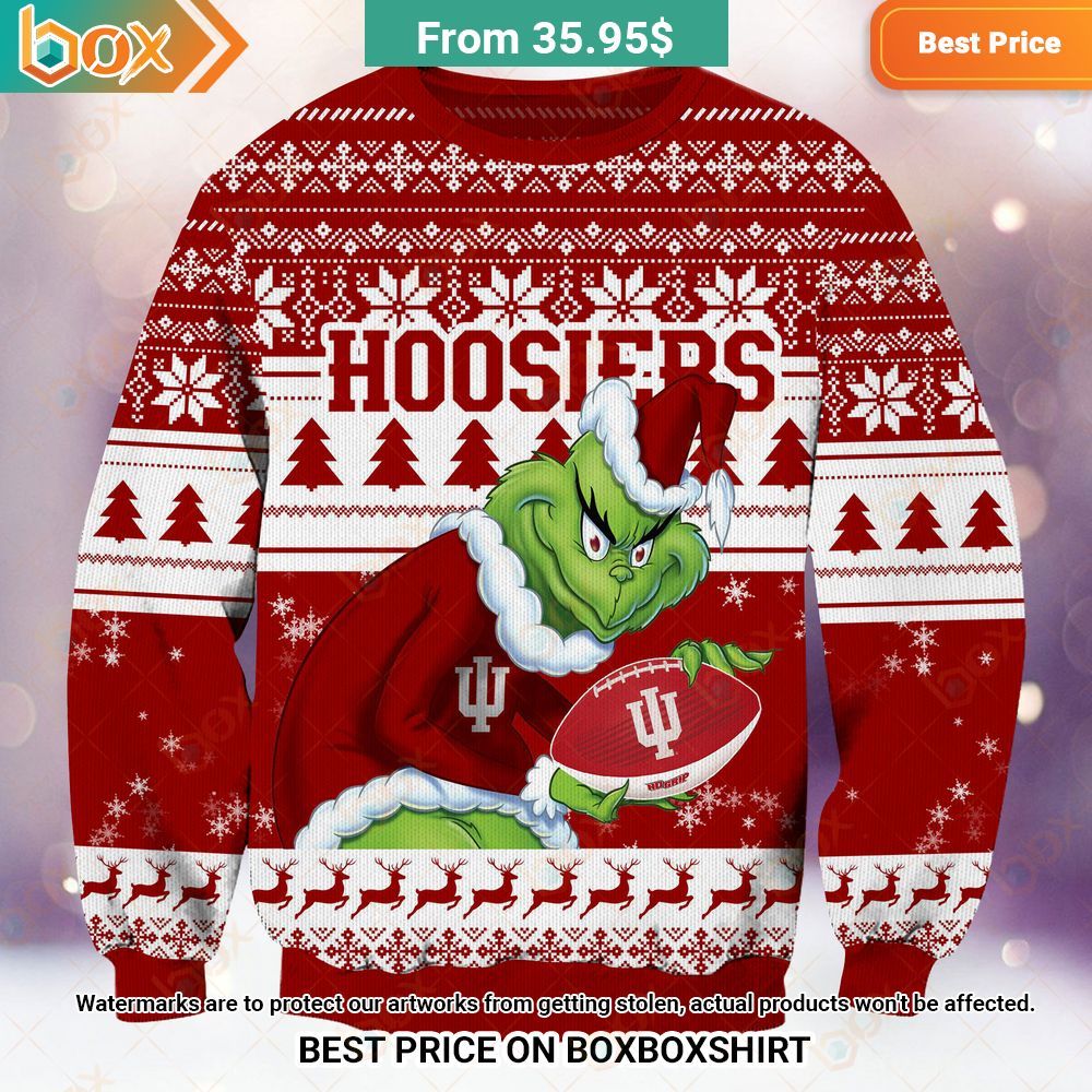 Indiana Hoosiers NCAA Grinch Sweater Great, I liked it