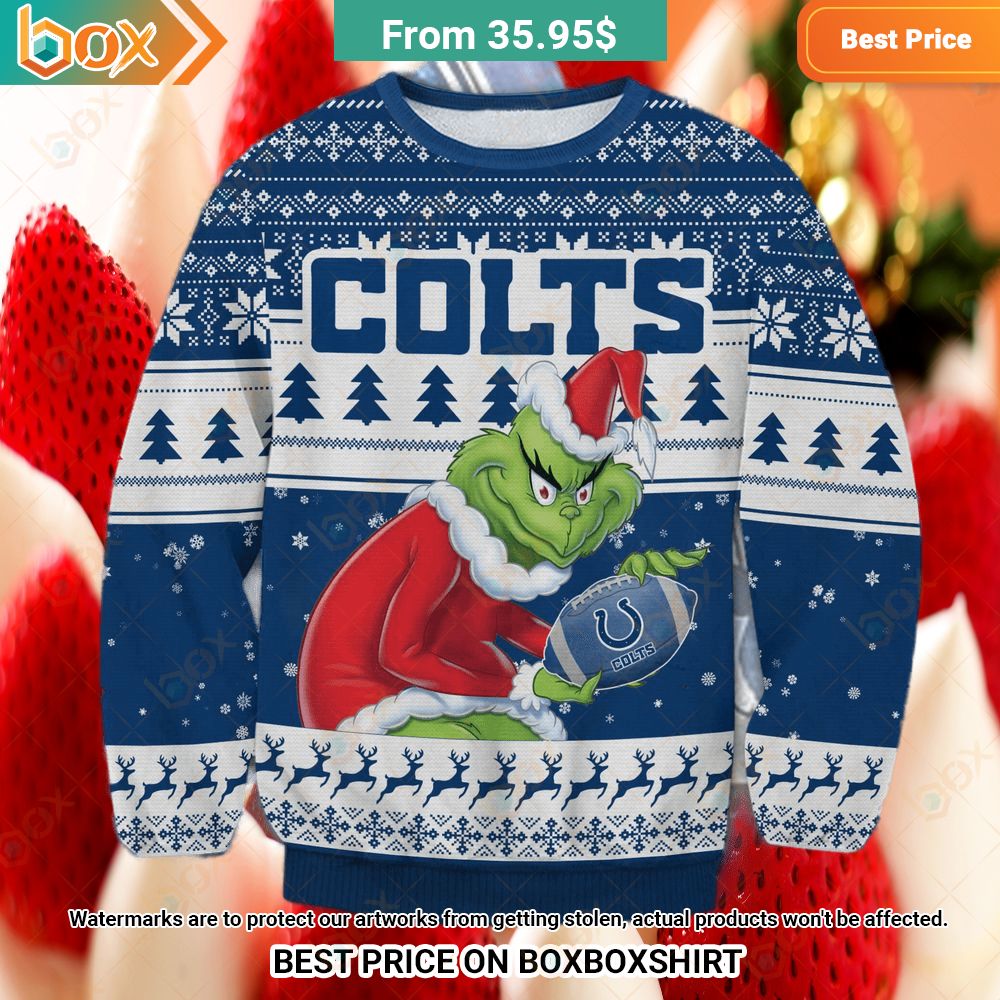 Indianapolis Colts Grinch Sweater You look insane in the picture, dare I say