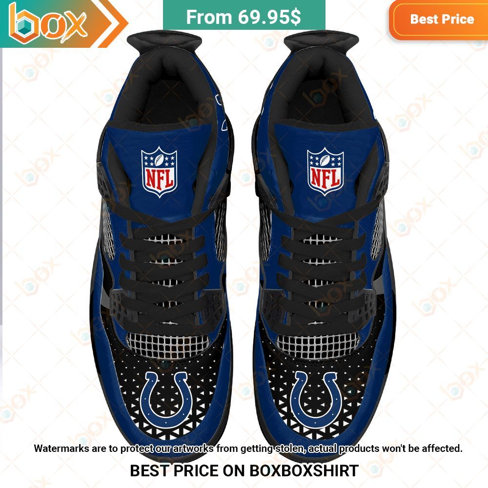Indianapolis Colts NFL Custom Air Jordan 4 Sneaker Nice shot bro