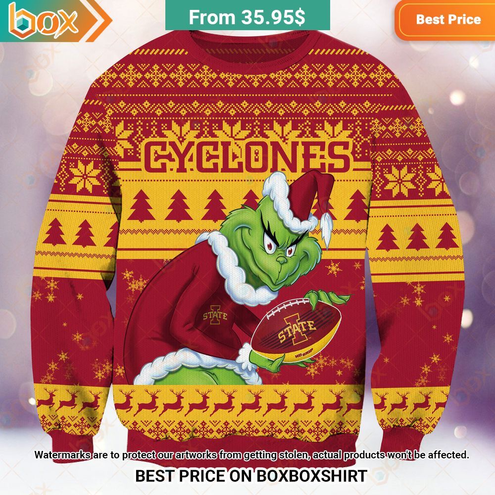 Iowa State Cyclones NCAA Grinch Sweater Best picture ever