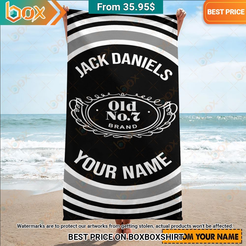 Jack Daniels Custom Beach Towel You look different and cute