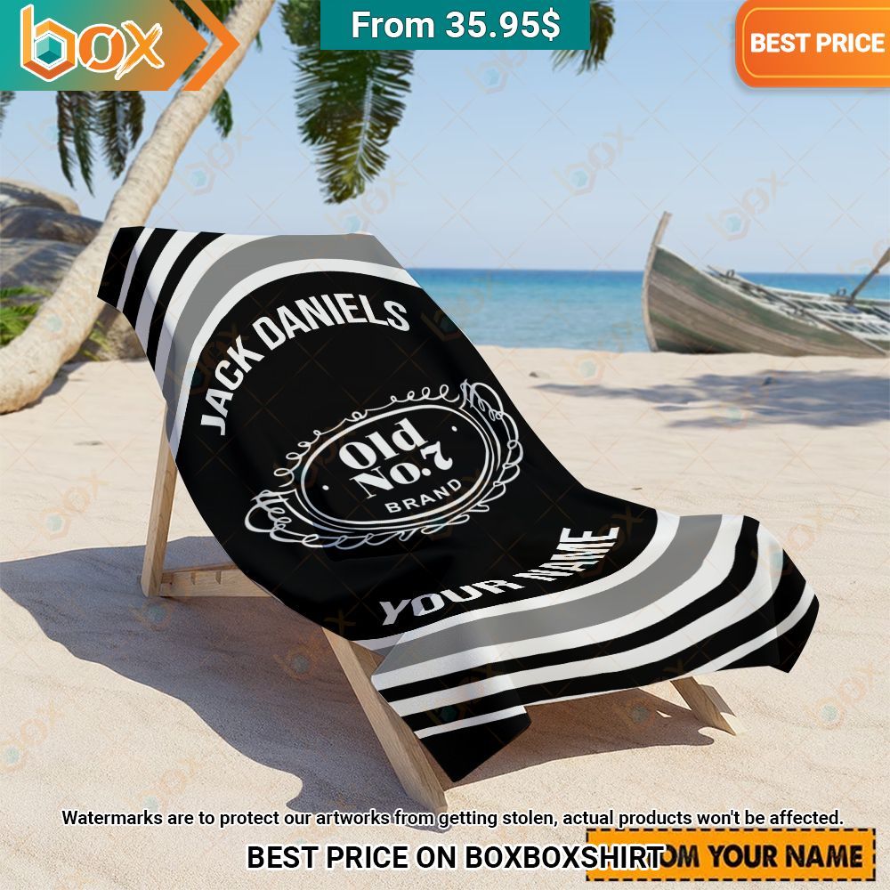 Jack Daniels Custom Beach Towel The beauty has no boundaries in this picture.