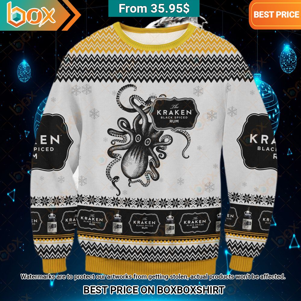 Kraken Rum Christmas Sweater You look elegant man