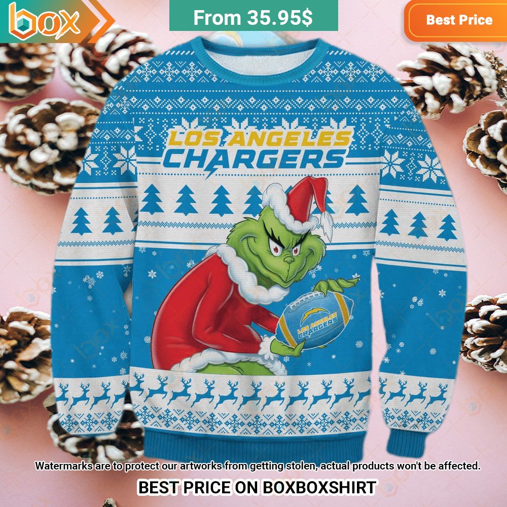 Los Angeles Chargers Grinch Sweater Nice shot bro