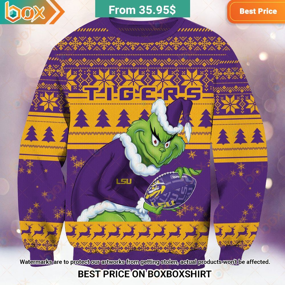 LSU Tigers NCAA Grinch Sweater Great, I liked it