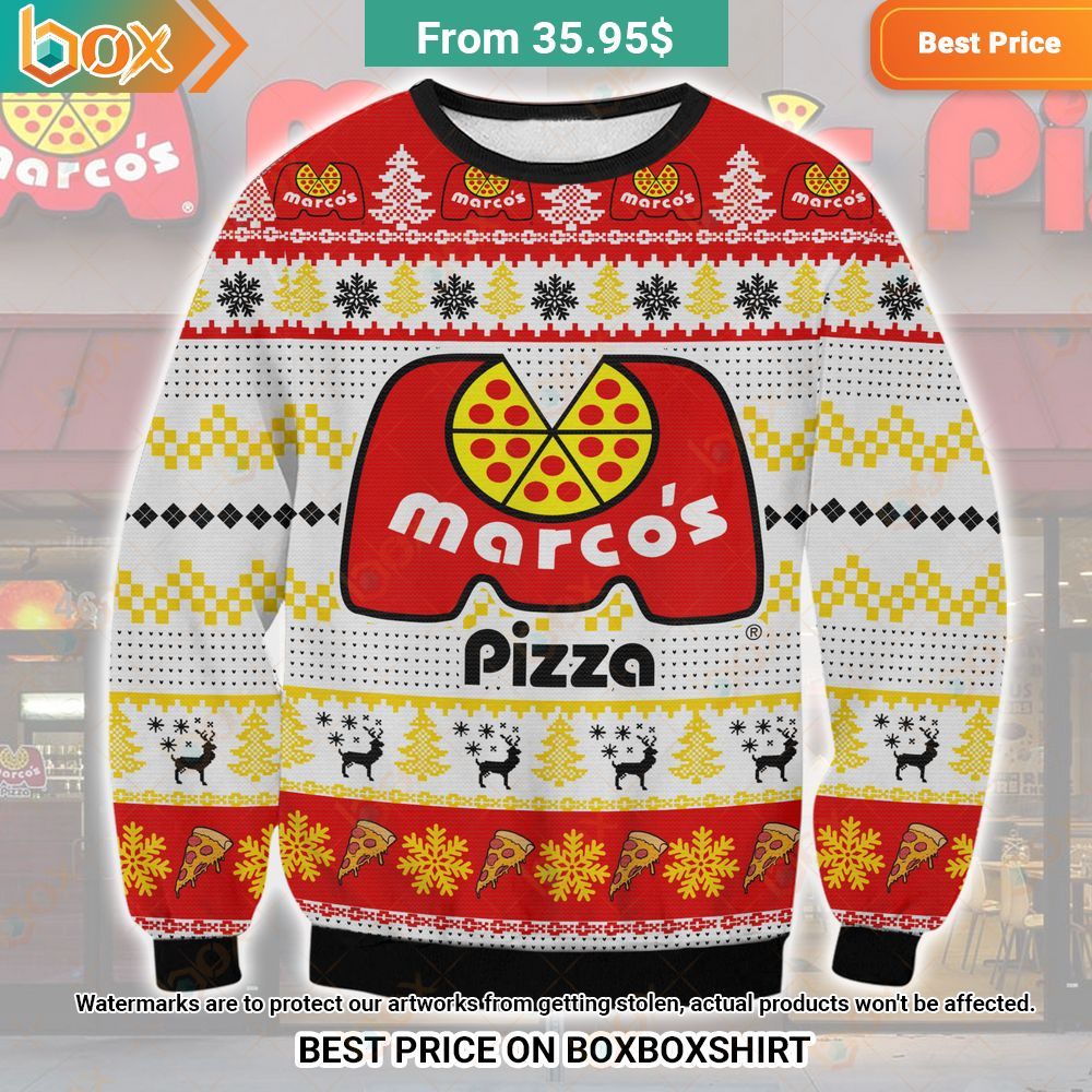 Marco's Pizza Chrismas Sweater Your beauty is irresistible.