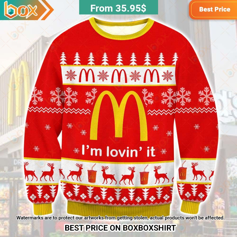 McDonald's I'm Lovin' It Sweater Oh my God you have put on so much!