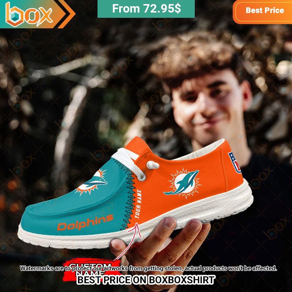 Miami Dolphins Custom Hey Dude Shoes Such a scenic view ,looks great.