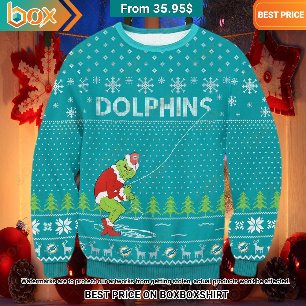 Miami Dolphins The Grinch Sweater Gang of rockstars
