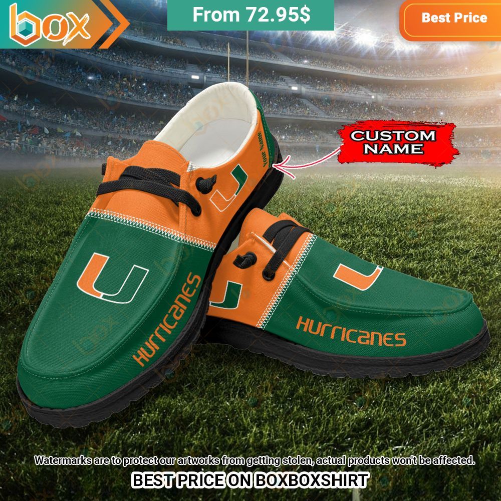 Miami Hurricanes Hey Dude Shoes Eye soothing picture dear