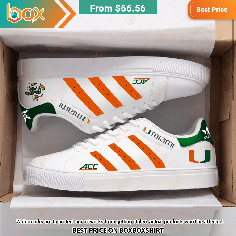 Miami Hurricanes Stan Smith Low Top Shoes Stunning