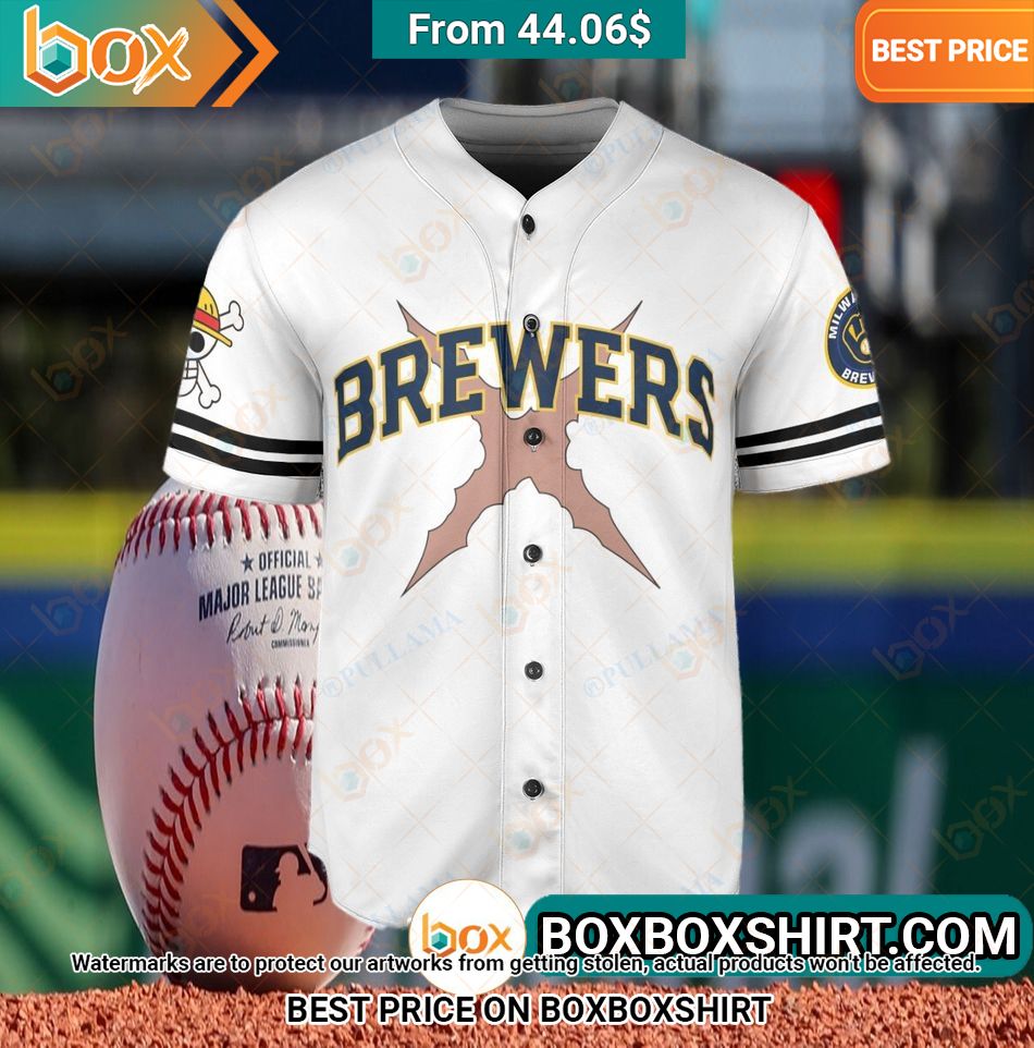 Milwaukee Brewers Straw Hat Luffy Baseball Jersey Is this your new friend?