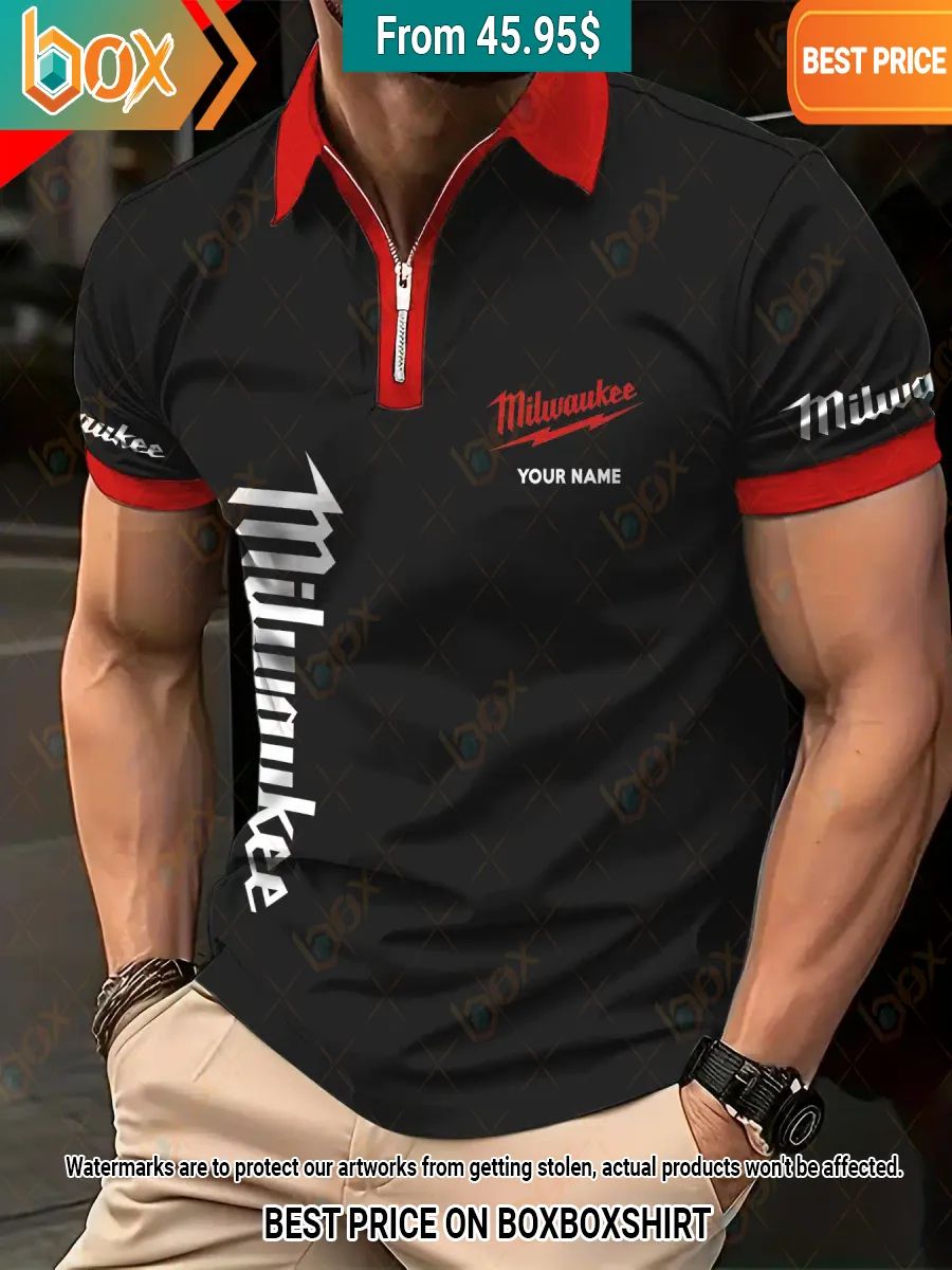 Milwaukee Custom Zip Polo Looking Gorgeous and This picture made my day.