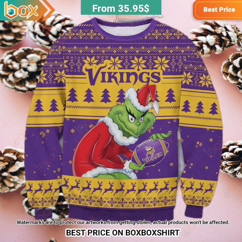 Minnesota Vikings Grinch Sweater This picture is worth a thousand words.