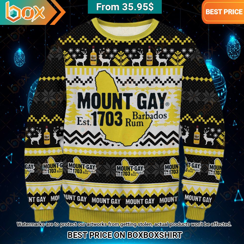 Mount Gay Rum Christmas Sweater Super sober