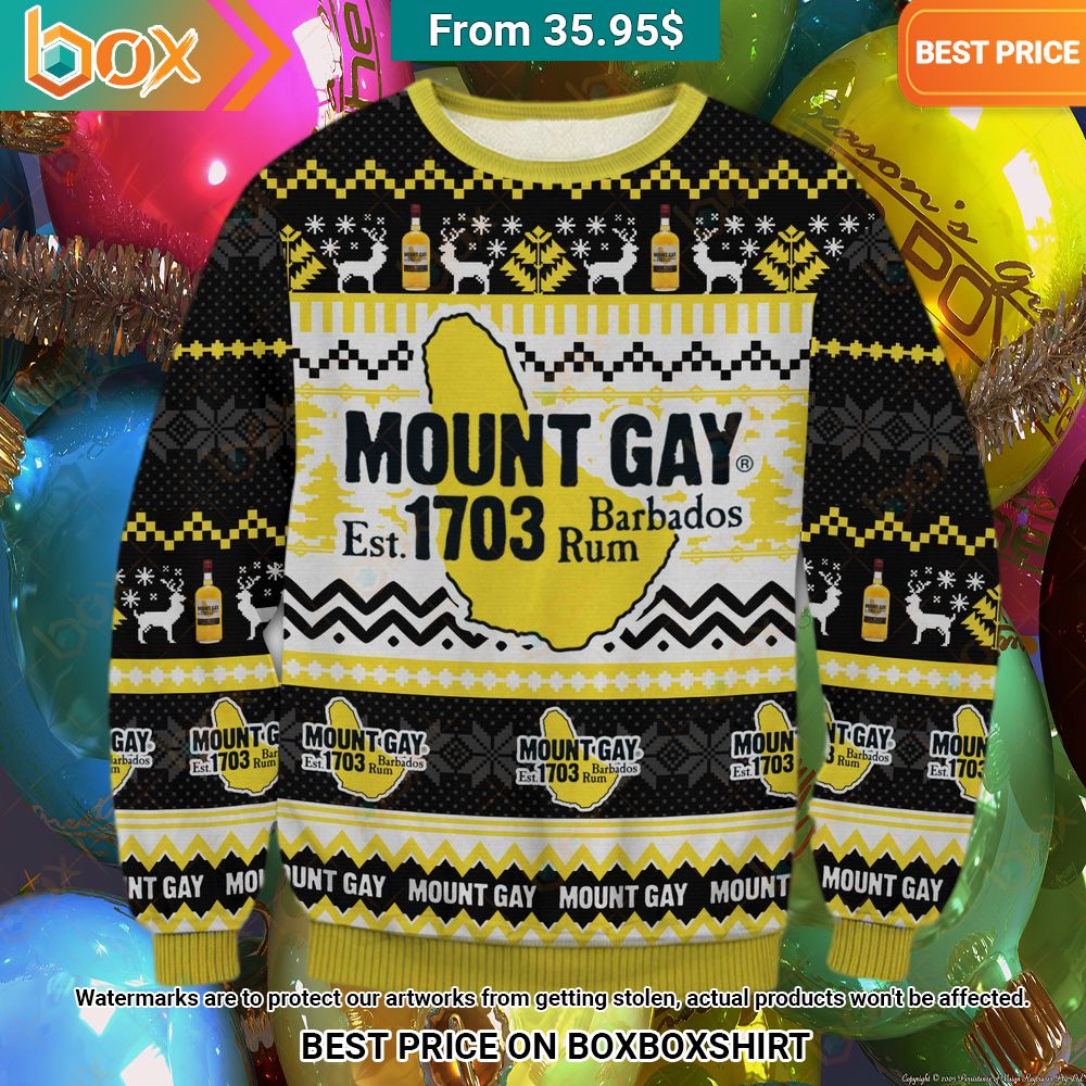 Mount Gay Rum Christmas Sweater Unique and sober