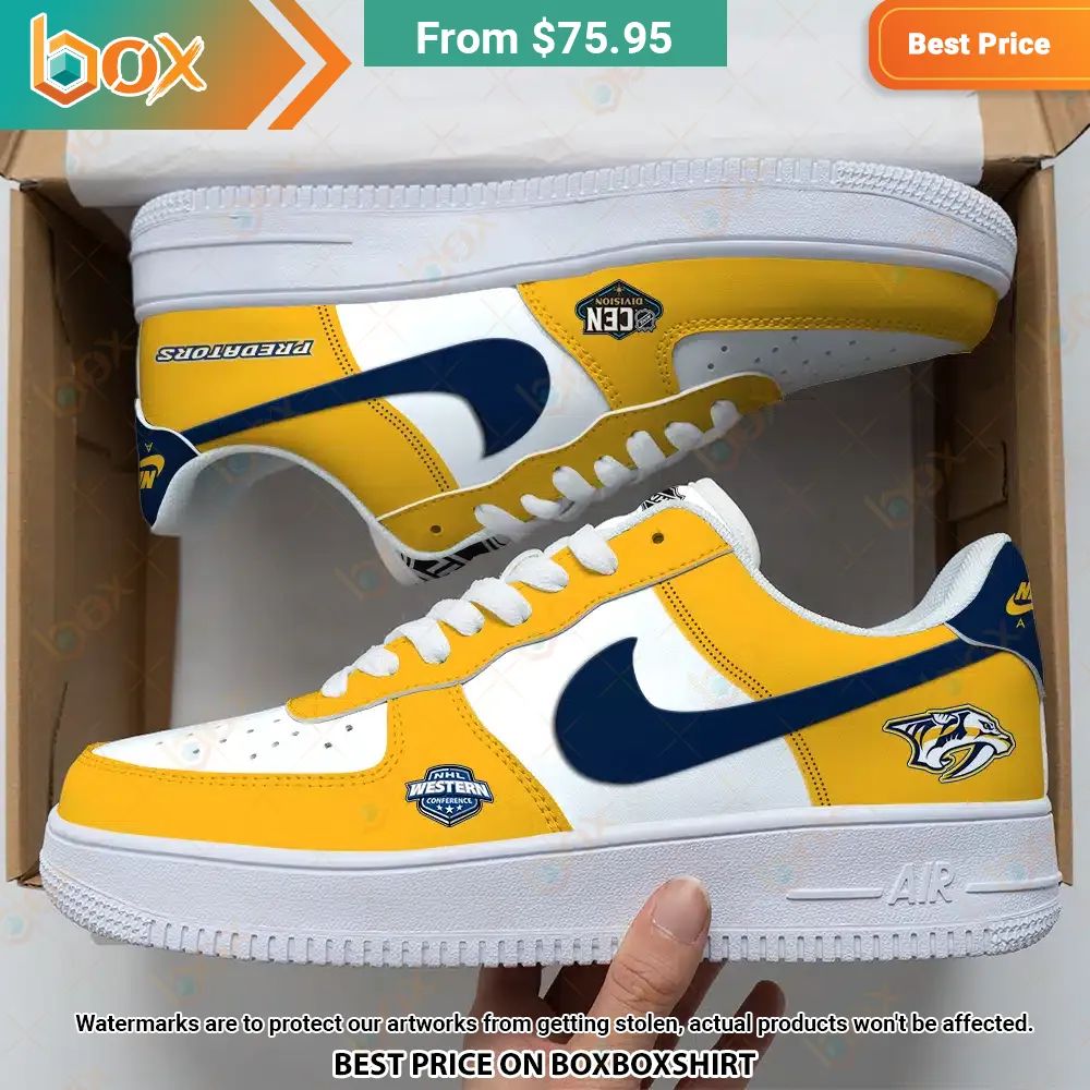 Nashville Predators Nike Air Force 1 Your face is glowing like a red rose