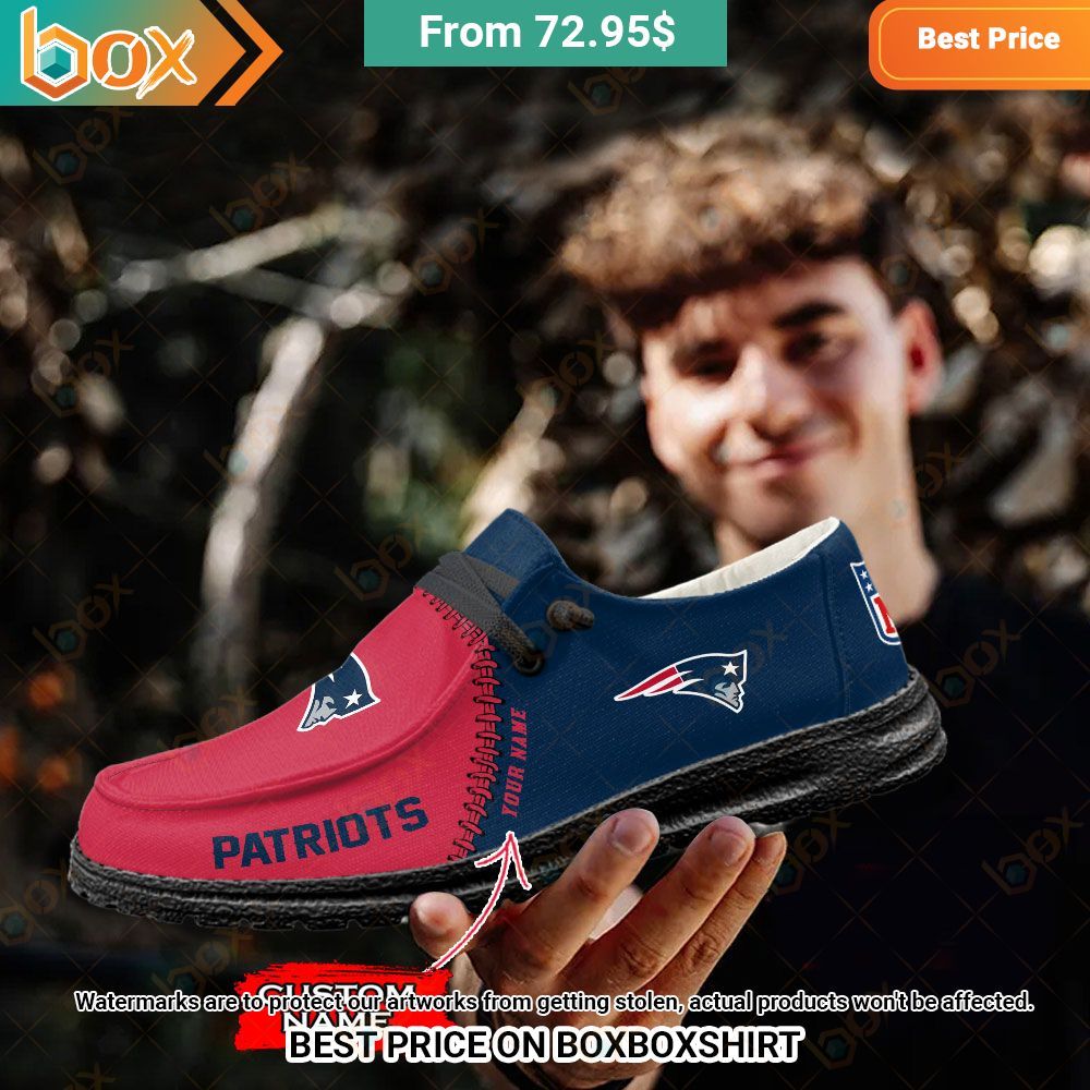 New England Patriots Custom Hey Dude Shoes Wow! What a picture you click