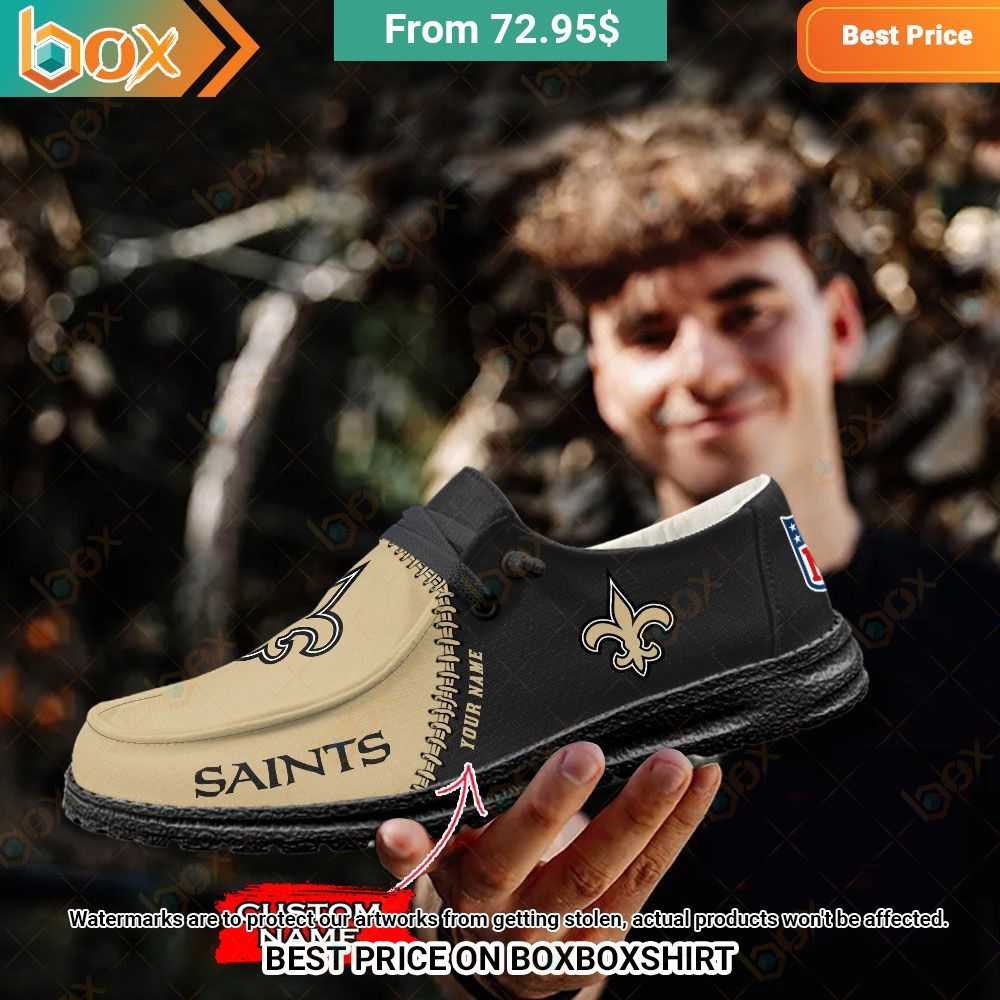 New Orleans Saints Custom Hey Dude Shoes Stand easy bro