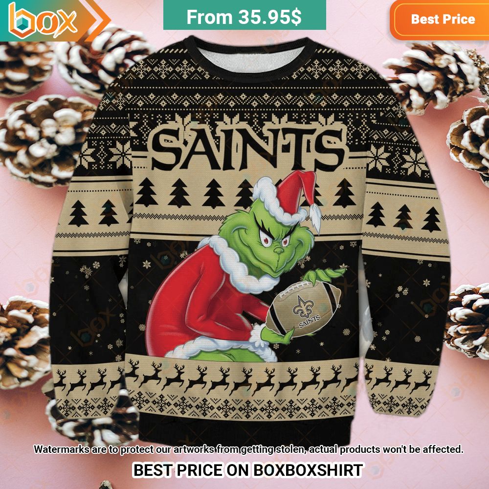 New Orleans Saints Grinch Sweater Beautiful Mom, beautiful daughter