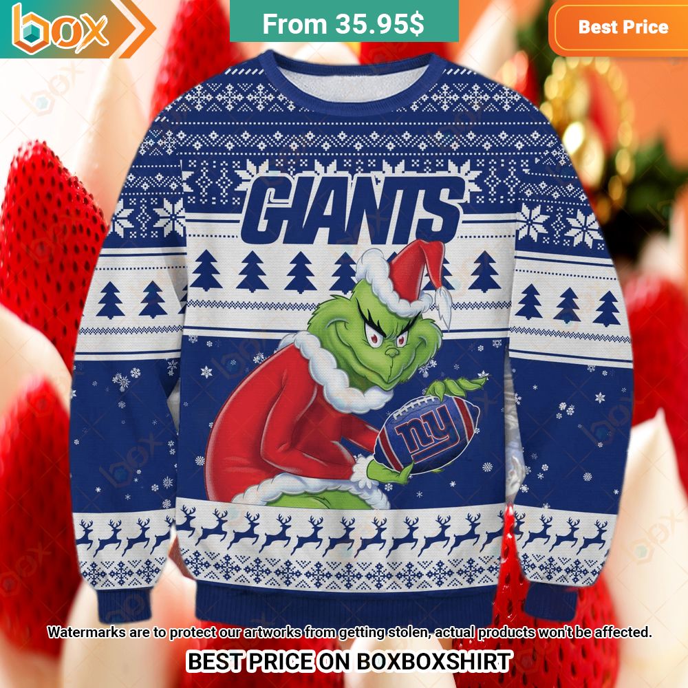 New York Giants Grinch Sweater Best couple on earth