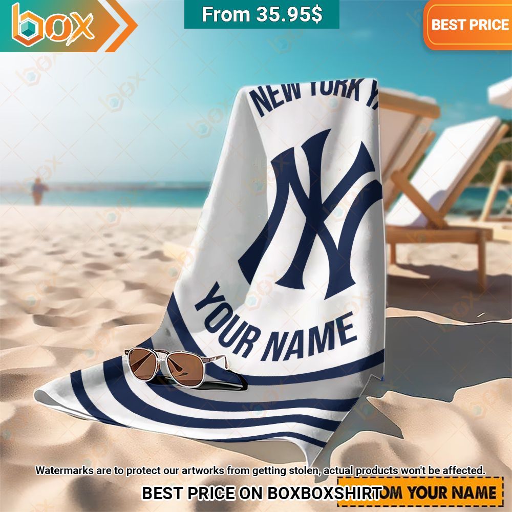 New York Yankees Custom Beach Towel I like your dress, it is amazing