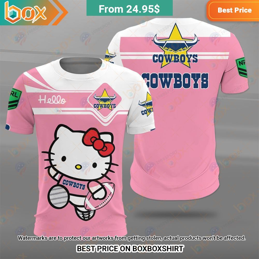North Queensland Cowboys Hello Kitty NRL Shirt Cutting dash