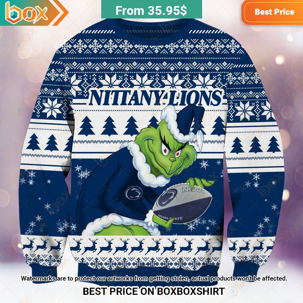 Penn State Nittany Lions NCAA Grinch Sweater Stunning