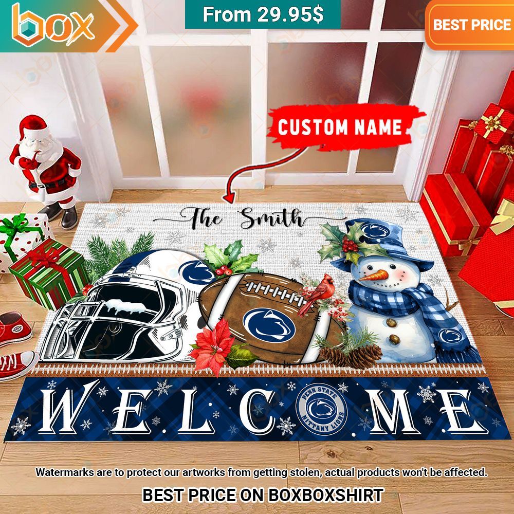 Penn State Nittany Lions Welcome Christmas Doormat Best picture ever